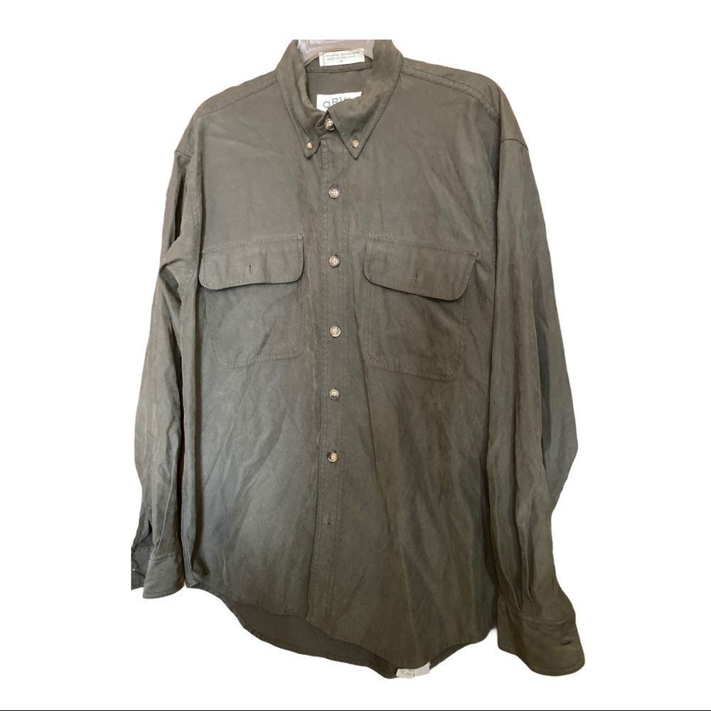 Orvis Olive Green Button Down Shirt.